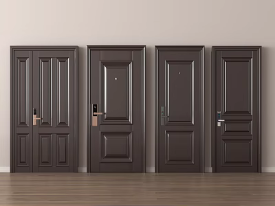 New Chinese-style security door 3d model