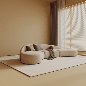 Three-seat sofa 3d model