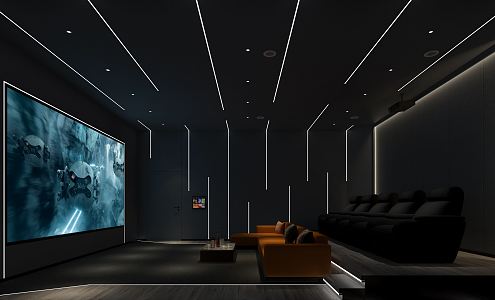 modern video room 3d model