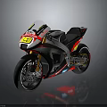 Sporty Racing Motorcycle With White Red Black Body And Number 52 Design