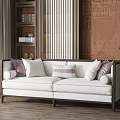New Chinese-style double sofa 3d model