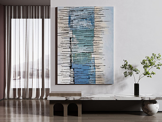 Modern abstract painting decorative painting 3d model