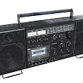 Vintage Retro Boombox Radio Cassette Player With Dual Speakers And Handle
