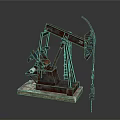 Decorative Oil Pumpjack Model For Home Decor And Shelf 3d model