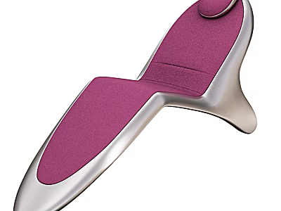 Modern Purple Leisure Chair With Silver Frame And Ergonomic Comfortable Design 3d model