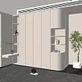 Modern White Wardrobe Interior Design With Built in Shelves And Minimalist Storage Style