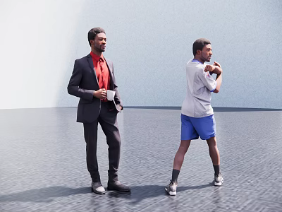 Modern Casual Man Character 3d model