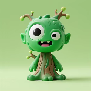 Tree Small Tree Big Tree Toy Funny Little Monster Ornaments Decorations 3d model