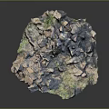 Natural Wood and Stone Materials with Various Textures Shapes and Organic Design Features