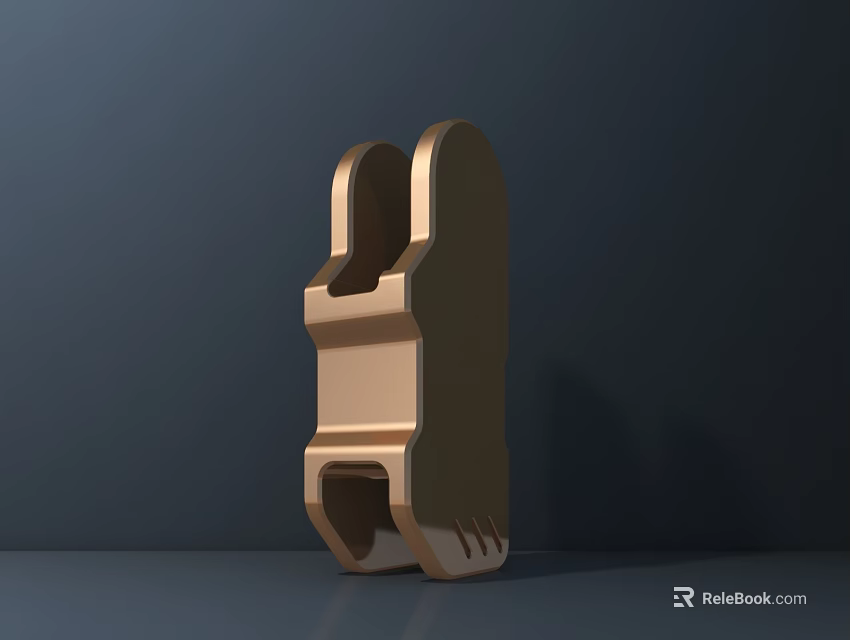 Golden Metallic Road Facility With Double Bracket Design And Stable Structure 3d model 