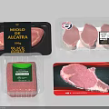 Various Types Of Packaged Meat Products With Different Cuts And Fresh Packaging