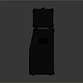 Black Desktop Computer Amplifier With Two Tier Structure Control Knobs Indicator Light And Speaker Cabinet