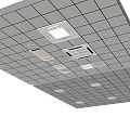 Grid Ceiling With Integrated Lighting And Ventilation 3d model