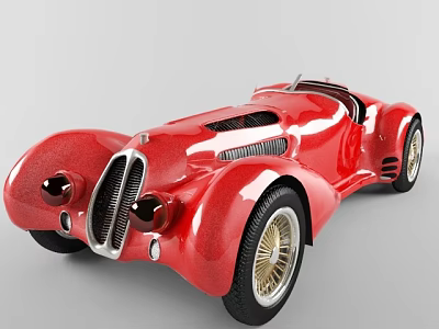 F1 Racing sports car Alfa Romeo 1937 Jaguar 3d model