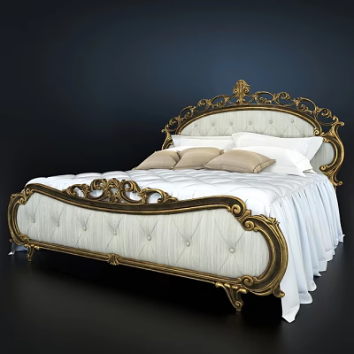 Double bed 3d model Double bed 3d model