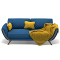 modern double sofa 3d model