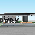 Long strip of gallery frame 3d model