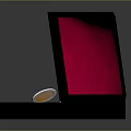 Open Black Jewelry Box With Red Velvet Interior Holding Silver Necklace And Pendant