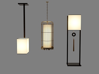 Table lamp pendant lamp combination 3d model