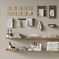 Organized Hotel Guest Room Supplies With Towels Toiletries Shelves And Racks