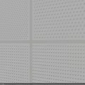 White Perforated Square Panel Components With Smooth Surface And Four Different Hole Patterns 3d model
