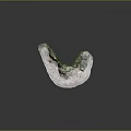 Detailed Mountainous Terrain Model With Green Vegetation Rocky Texture And Realistic Landscape