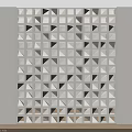 Decorative Partition with Geometric Lattice Design Light Colored Frame in Interior Space Separation 3d model