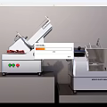 Two Commercial Meat Slicer Machines With Control Panels For Commercial Kitchen Use
