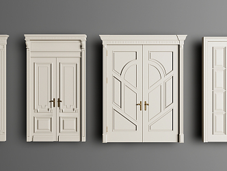 Jane Europe double door double door combination 3d model