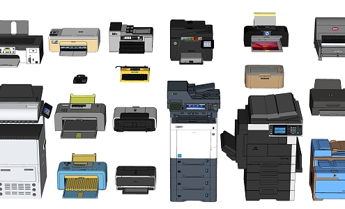 Modern printer combination 3d model