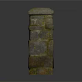 Rough Natural Stone Architectural Column with Octagonal Top and Layered Design