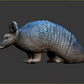 Unique Armadillo Sculpture With Blue Brown Detailed Texture Artistic Design