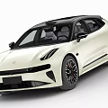 Sleek Modern White Coupe Car With Streamlined Design Black Roof And Black Alloy Wheels