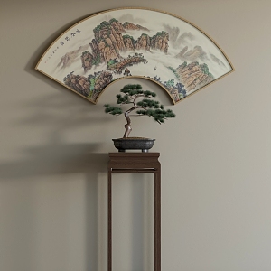 New Chinese Hanging Painting Decorative Painting 3d model