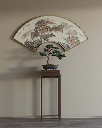 New Chinese Hanging Painting Decorative Painting 3d model