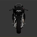 Black and Red Sport Motorcycle With Sleek Design Alloy Wheels And Exhaust Pipes