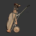 Portable Golf Bag with Wheels and Golf Clubs for Daily Use Sports Enthusiasts