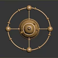 Golden Celestial Globe Astronomical Model With Orbital Rings And Spherical Design For Universe Exploration