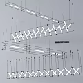 Modern lamps and lanterns combination fluorescent lamp spotlight 3d model