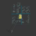 Modern Commercial Street With Glass Facades Multi storey Buildings Cars And Palm Trees