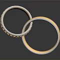 Elegant Gold Rings With Diamond Encrusted Edges And Intertwined Design