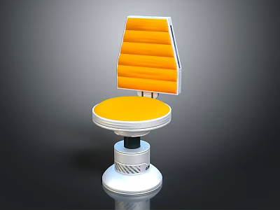 Modern Yellow Office Chair With Padded Seat Backrest And Swivel Base Design 3d model