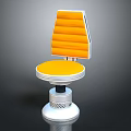 Modern Yellow Office Chair With Padded Seat Backrest And Swivel Base Design