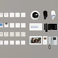 Modern Switch Socket Video Intercom Hotel Plug-in Card Switch Air Conditioner Screen Display Switch Monitoring Camera Distribution Box Switch Box 3d model