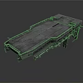 Industrial Metal Platform Equipment With Railings And Heavy Duty Support Beams