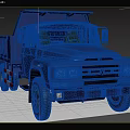 Blue Classic Heavy Duty Dump Truck With Open Bed And Utility Design
