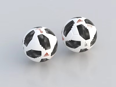 Adidas Soccer Balls With Black And White Design For Sports Equipment 3d model