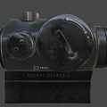 Tactical Weapon Optic Sight With Adjustable Knobs And Black Mount Design 3d model