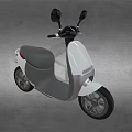 Modern White and Gray Electric Scooter with Comfortable Seat and Black Handlebar