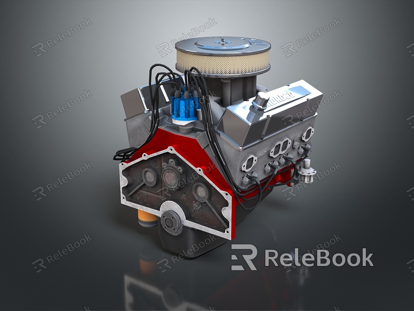 Modern Engine Muscle Car Engine Racing Engine model